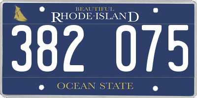 RI license plate 382075