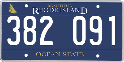 RI license plate 382091