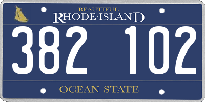 RI license plate 382102