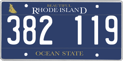 RI license plate 382119