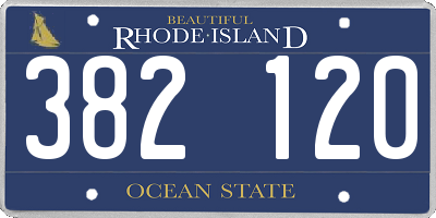 RI license plate 382120