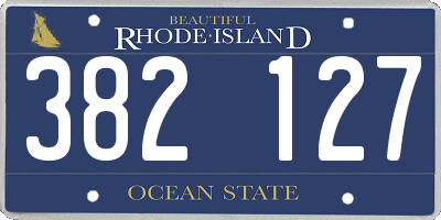 RI license plate 382127