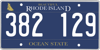 RI license plate 382129