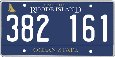 RI license plate 382161