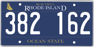 RI license plate 382162