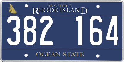 RI license plate 382164