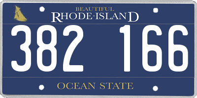 RI license plate 382166