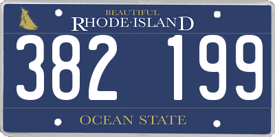 RI license plate 382199