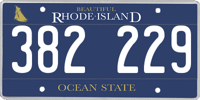 RI license plate 382229