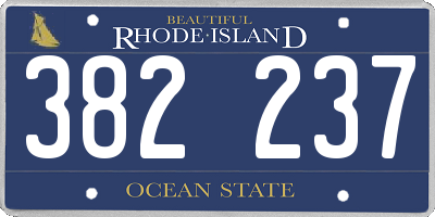 RI license plate 382237