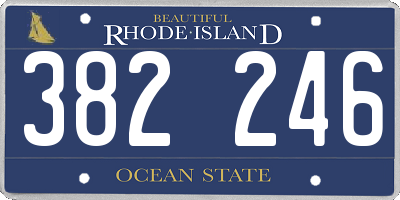 RI license plate 382246