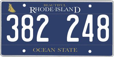RI license plate 382248