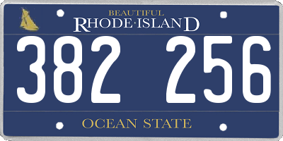 RI license plate 382256