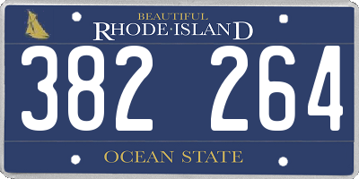 RI license plate 382264