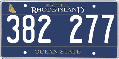 RI license plate 382277