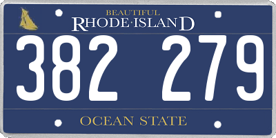 RI license plate 382279