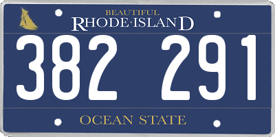 RI license plate 382291