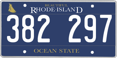 RI license plate 382297
