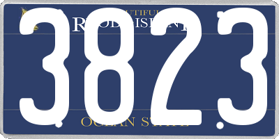 RI license plate 3823