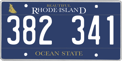 RI license plate 382341