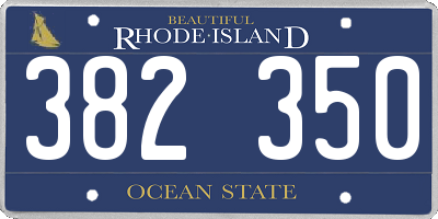 RI license plate 382350
