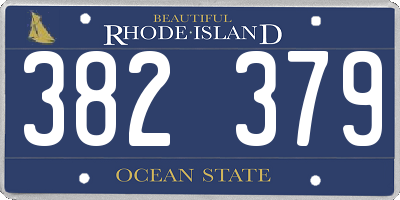 RI license plate 382379