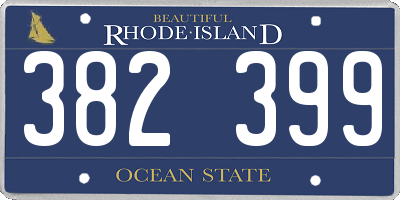 RI license plate 382399