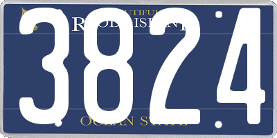 RI license plate 3824