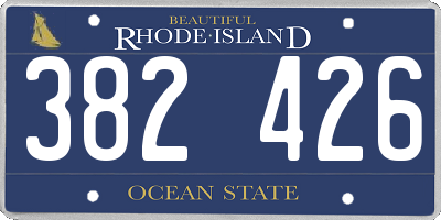 RI license plate 382426