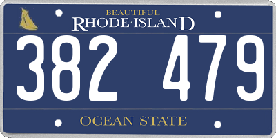 RI license plate 382479