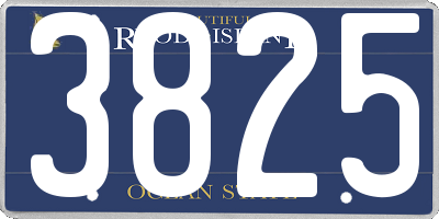 RI license plate 3825