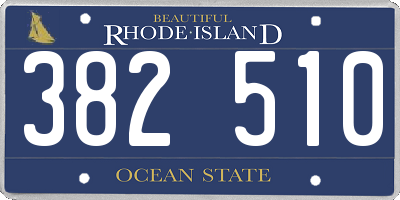 RI license plate 382510