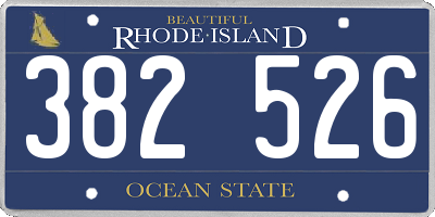 RI license plate 382526
