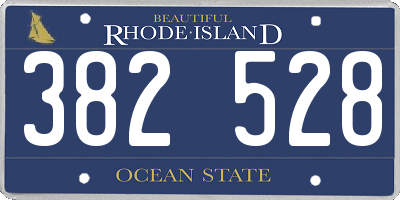RI license plate 382528