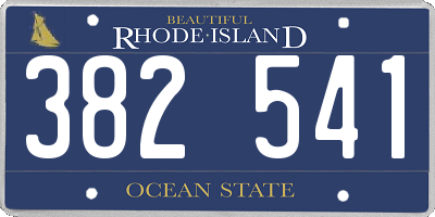 RI license plate 382541