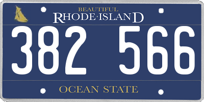RI license plate 382566
