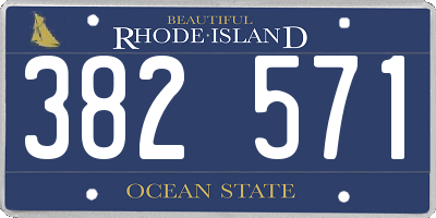 RI license plate 382571