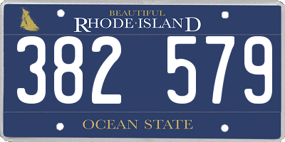 RI license plate 382579
