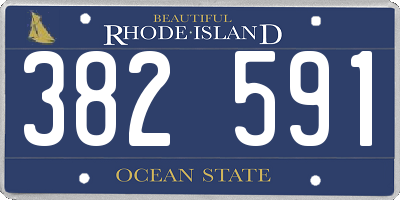 RI license plate 382591