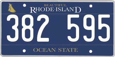 RI license plate 382595