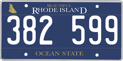 RI license plate 382599