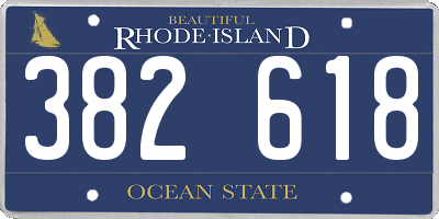 RI license plate 382618
