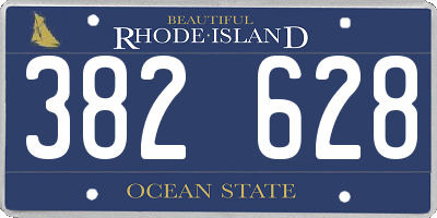 RI license plate 382628