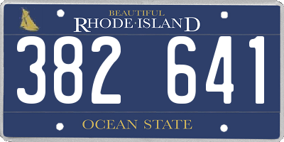 RI license plate 382641