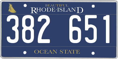 RI license plate 382651
