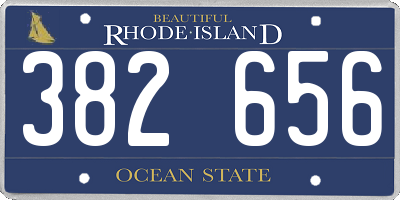 RI license plate 382656