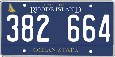 RI license plate 382664