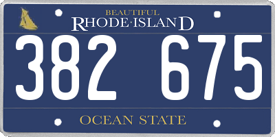 RI license plate 382675
