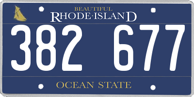 RI license plate 382677