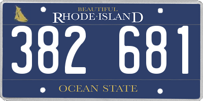 RI license plate 382681